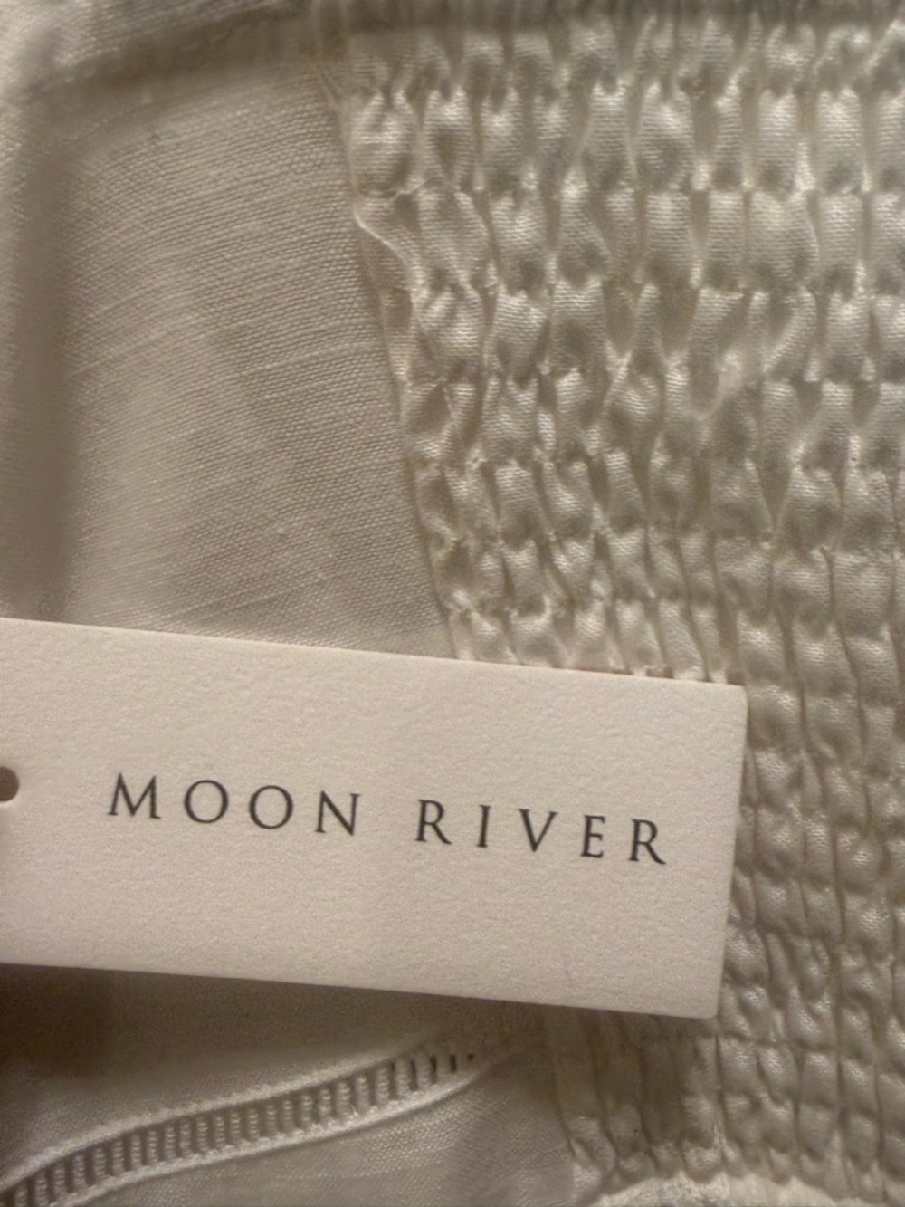 Moon River Leanne Eyelet Midi Dress in White with Front Buttons Size S NWT - Picture 7 of 7